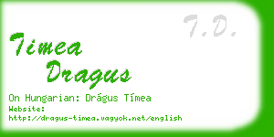 timea dragus business card